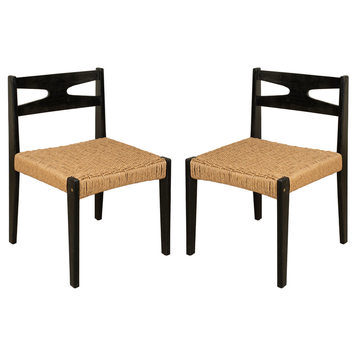 Dining Side Chairs, Indoor Outdoor Armless Chair (Set of 2)