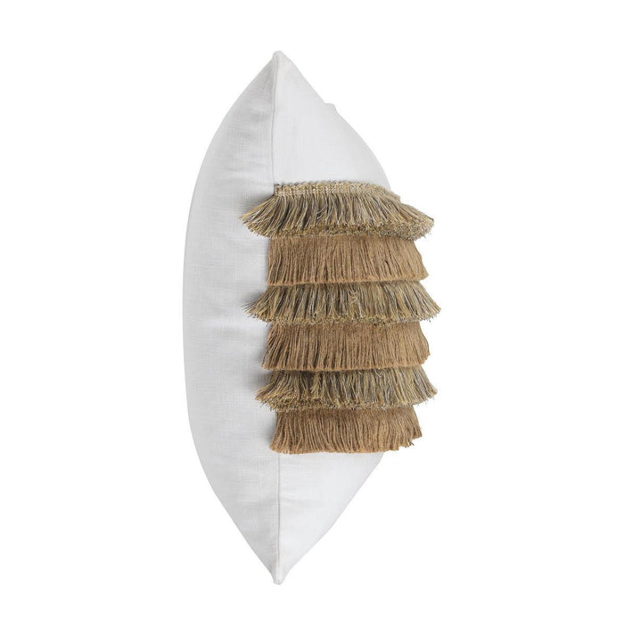 Radiant Oasis - 22" x 22" Safi Pillow - Ivory / Natural