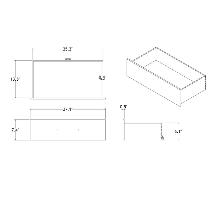 Adelaide - Chest 5 Drawer Storage Unit