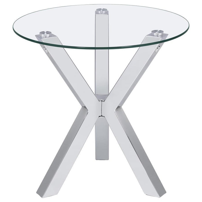 Kenzie - Round Tempered Glass Top Table