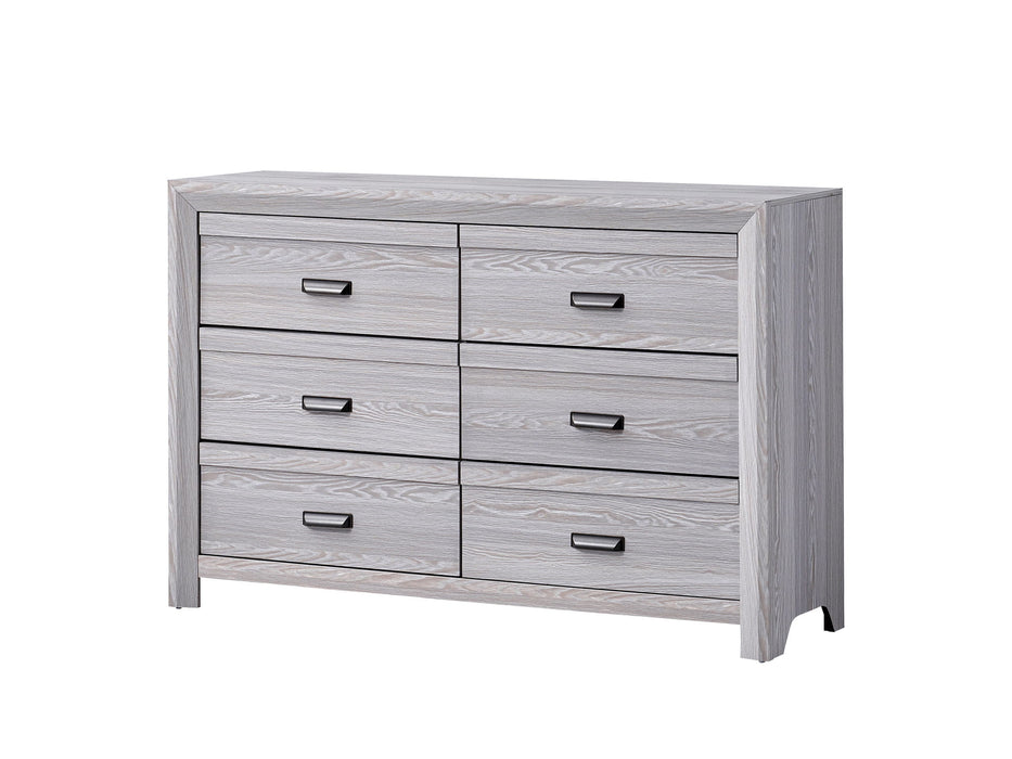 Adelaide - Queen 5 Piece Upholstered Bedroom Set - Drift Wood
