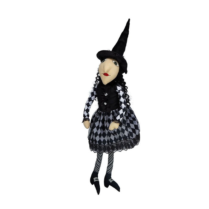 Halloween Sitting Witch Decor - Black