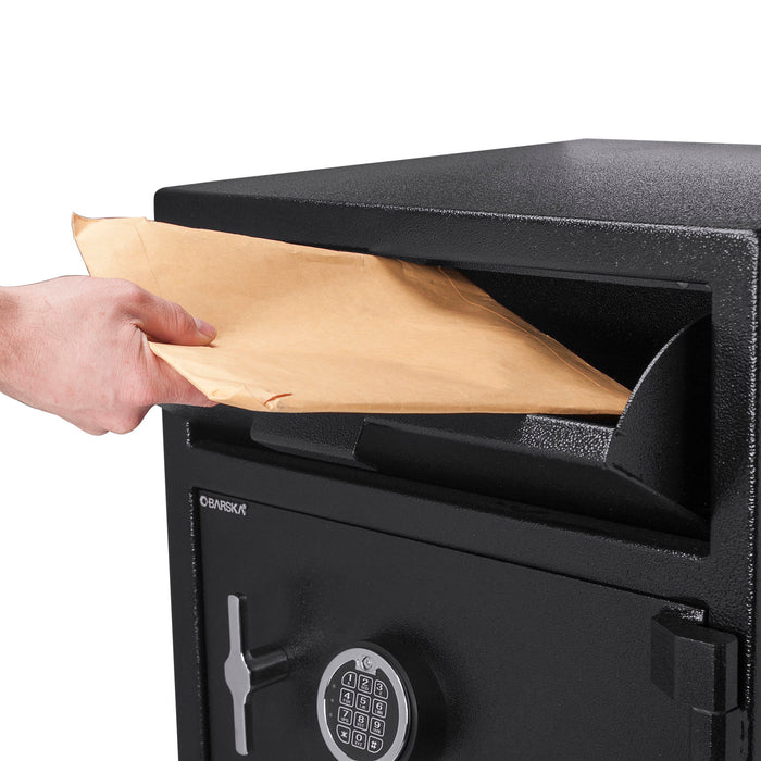 Digital Keypad 2 Lock Depository Safe 1 6 2 Cubic Ft - Black