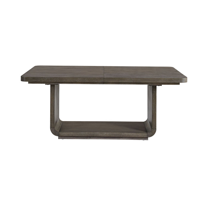 Hollywood Park - Rectangular Dining Table With Leaf - Dark Gray