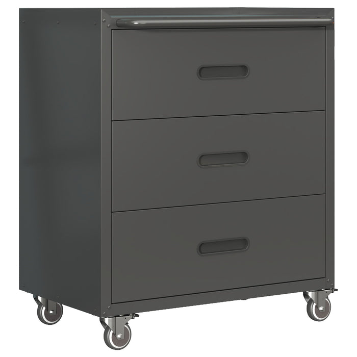 Heavy Duty Metal Storage Cabinet With Wheels 3 Drawer Tool Cabinet For Garage, Office, And Home Organizer Solutions