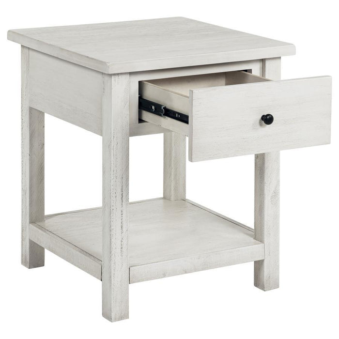Payne - 1 Drawers Wood End Table with Shelf