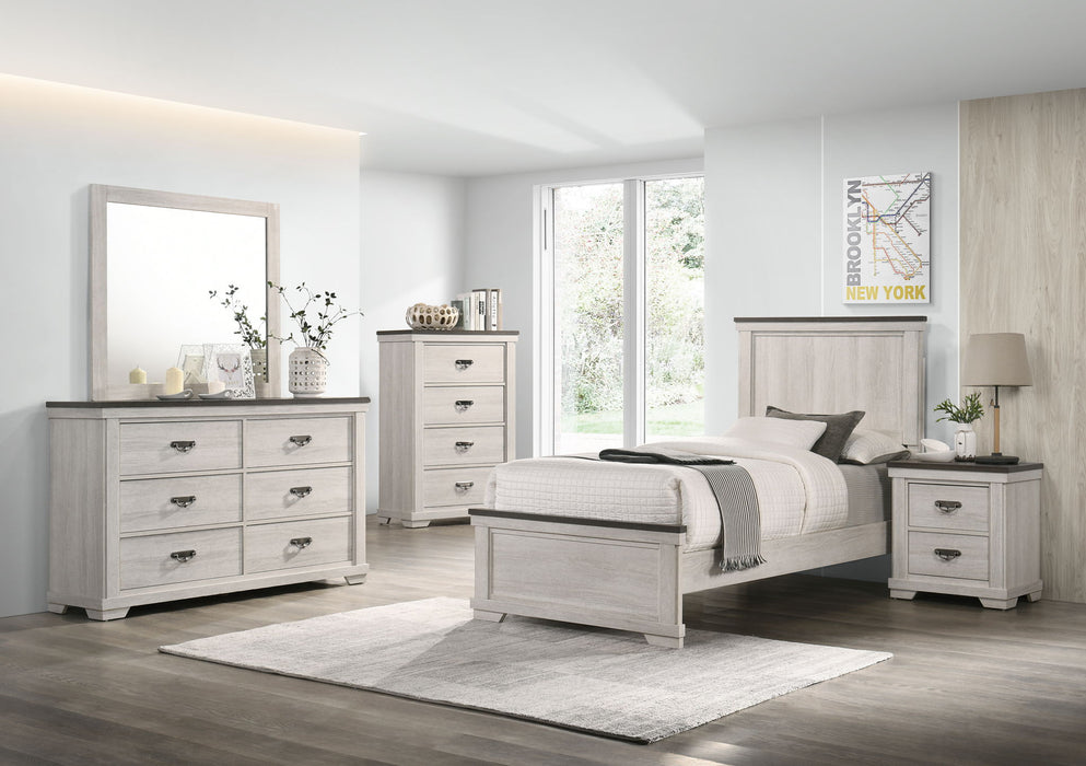 Leighton - Twin 5 Piece Bedroom Set - White