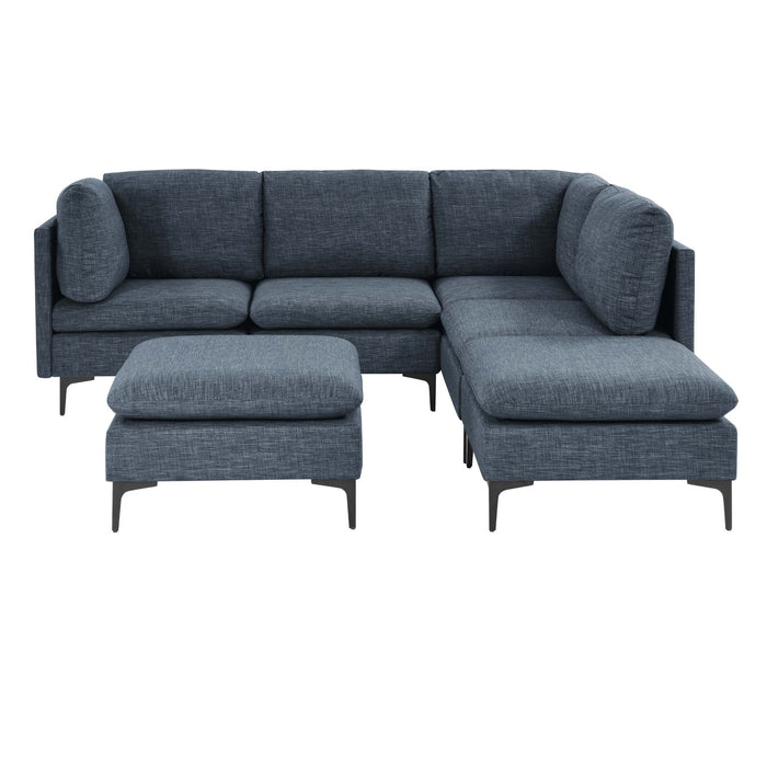 Upholstered Modular Sectional & Tall Legs