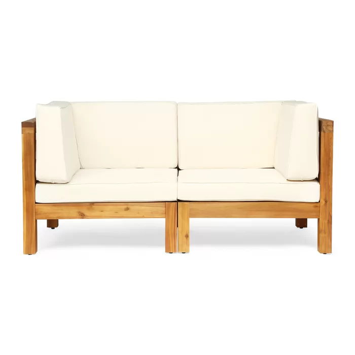 Brava - X Back Loveseat - Beige