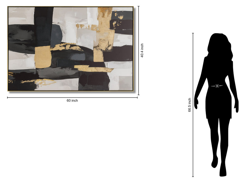 Shadow Alloy Blocks - 40" x 60" Framed Wall Art