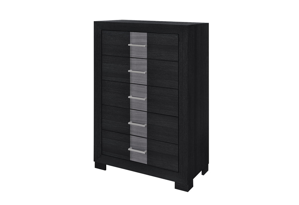 Optimus - 5 Piece King Bedroom Set - Black