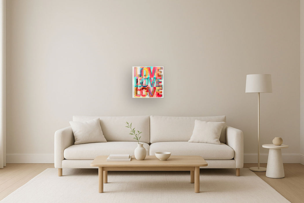 Vivid Overlay Letters - 20" x 20" Framed Wall Art