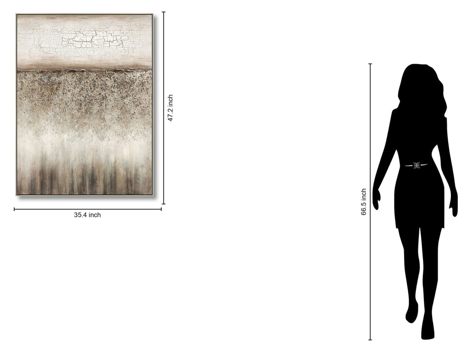 Earthen Layers Harmony - 35" x 47" Framed Wall Art