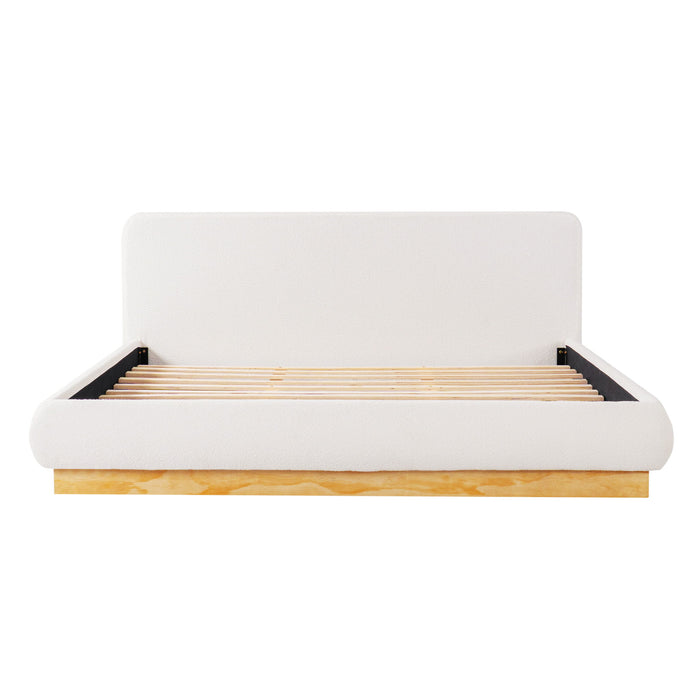 Upholstered Platform Bed Frame, No Box Spring Required