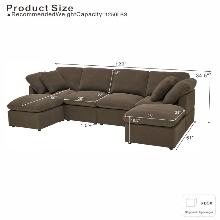 Modular Cloud Sofa, Freely Configurable Corner