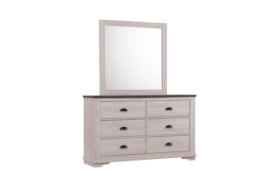 Coralee - Queen 4 Piece Bedroom Set - Chalk / Gray