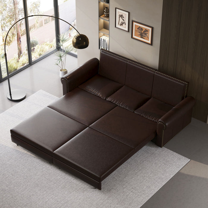 Chesterfield Sofa & Pull Out Bed