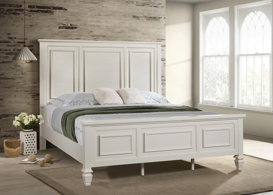Sandy Beach - 63" Panel Bed with High Headboard