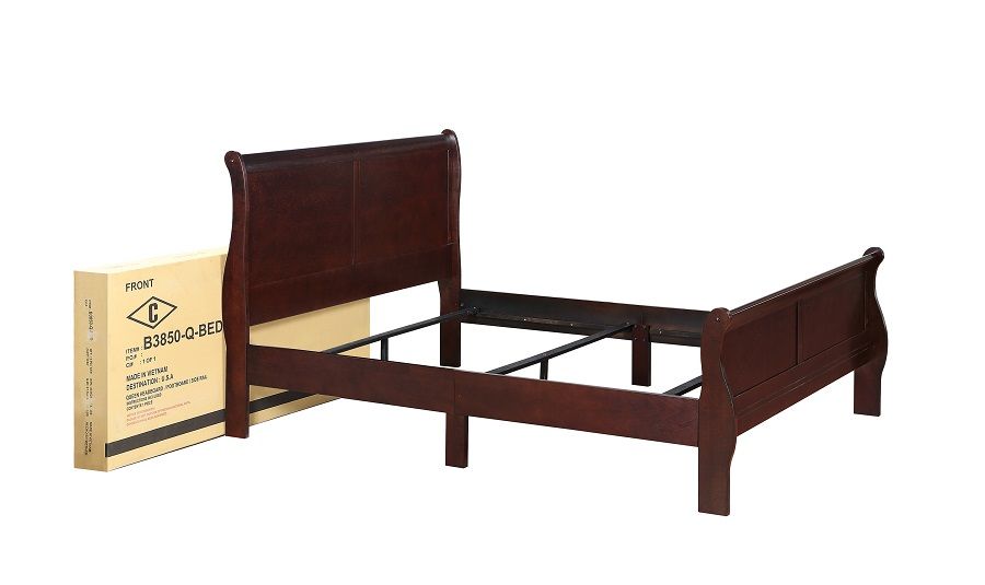 Louis Philip - Full 5 Piece Bedroom Set - Cherry