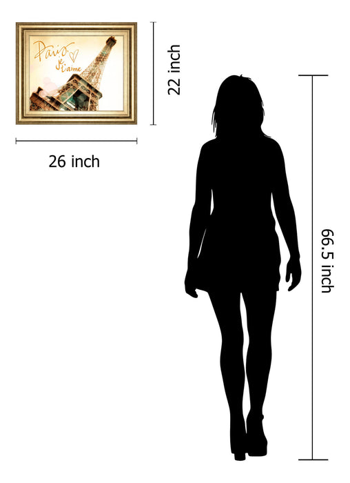 Paris, J'taime By Emily Navas - Framed Print Wall Art - Beige