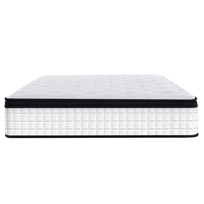 12" Hybrid Mattress Individual Pocket Spring, 7 Zoned Memory Foam