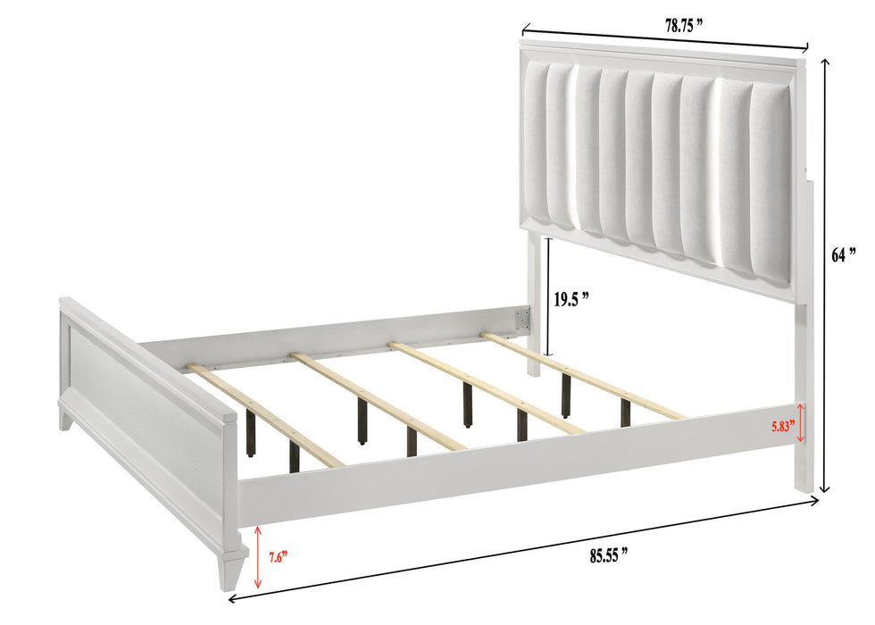 Cressida - King 5 Piece Bedroom Set - White