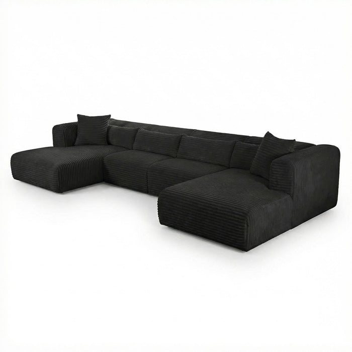 Tarra - Fluffy Oversized Corduroy Modular Sectional