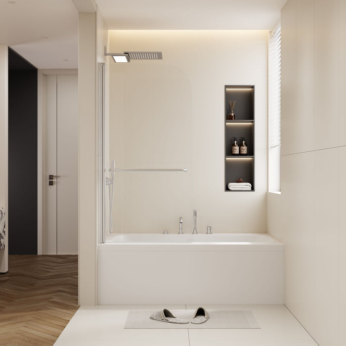 Bathtub Shower Door With 6mm Tempered Glass