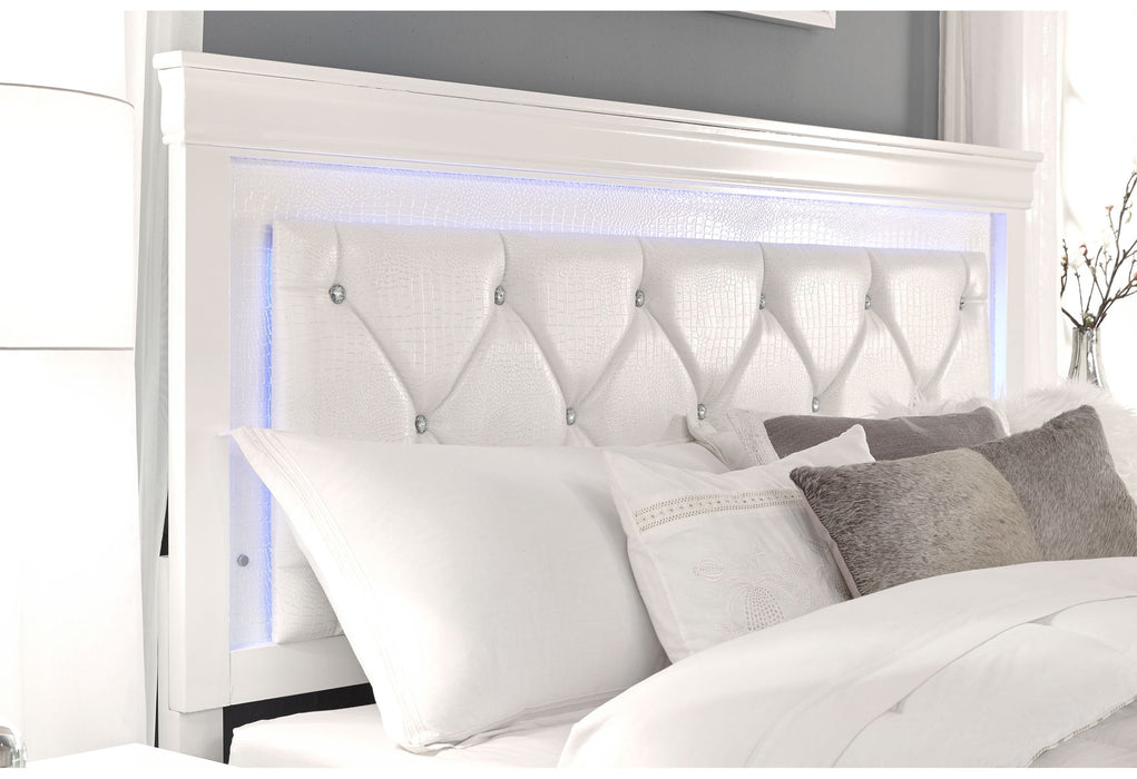 Pompei - 5 Piece Queen Bedroom Set With LED - White