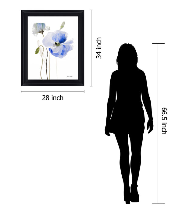 Azure Blossom Dance - 28" x 34" Framed Wall Art