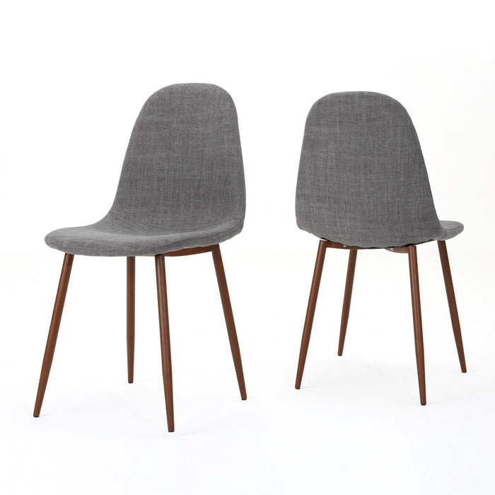 Modern Minimalist Fabric Dining Chair With Iron Legs
