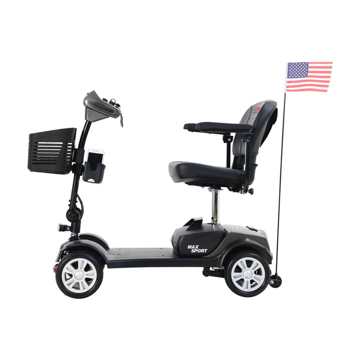 Max Sport - 4 Wheels Outdoor Compact Mobility Scooter With 2 Pieces X 12Ah Lead Acid Battery