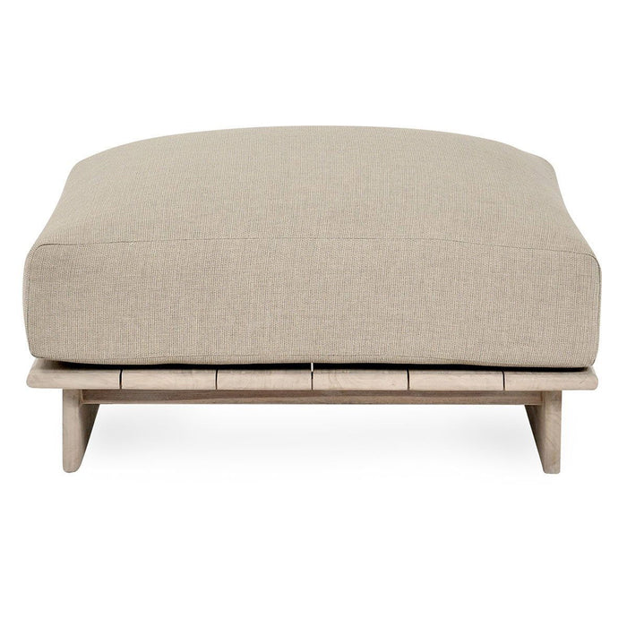 Livia - Teak Outdoor Ottoman - Taupe