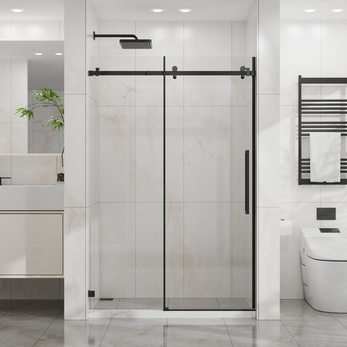 Frameless Tub Sliding Shower Door With Easy Clean Coating