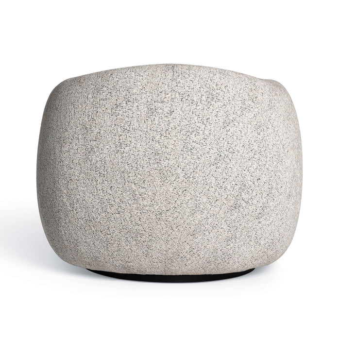 Judy - Woven Fabric Swivel Chair - Black / White