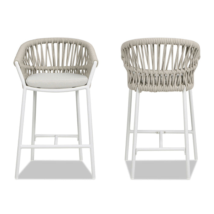 Maiden - Patio Counter Stool Sunproof Olefin (Set of 2)