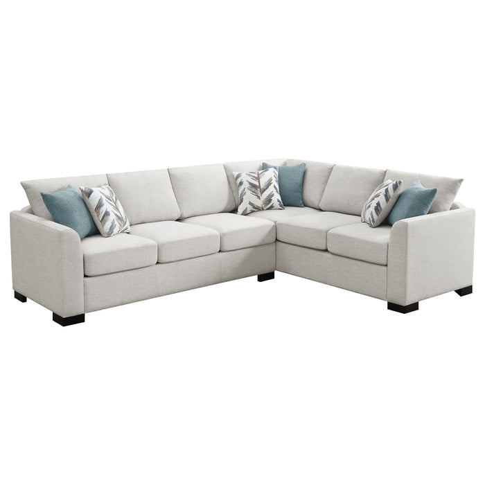 Radison - Upholstered Sectional Sofa With Hidden Sleeper - Greige