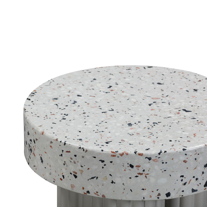 Clover - Indoor / Outdoor Round Side Table - Terrazzo