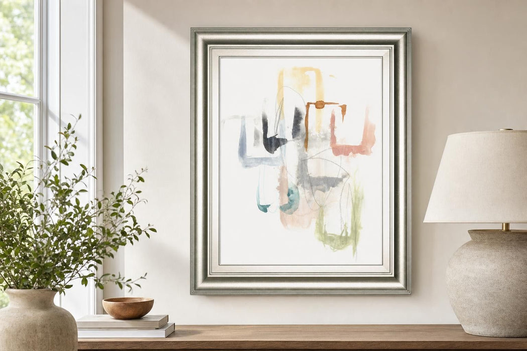 22x26 Pastel Windows I By June Erica Vess - Silver