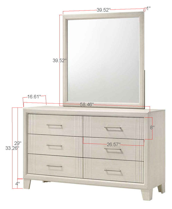 Charlie - King 5 Piece Bedroom Set - White