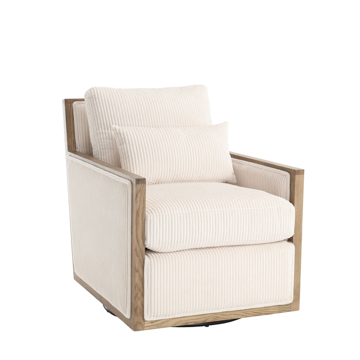 Comfy Accent Barrel Chair, 360 Degree Swivel