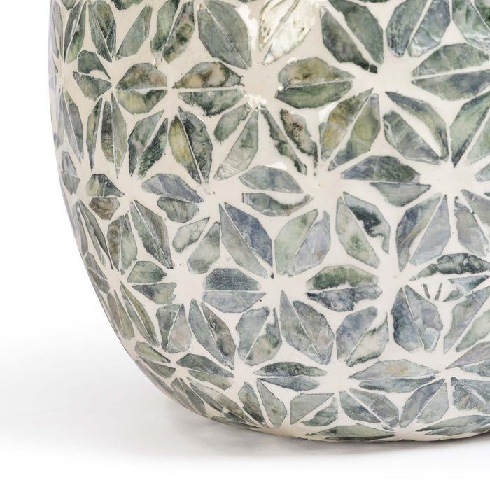 Yaya - Capiz Shell Table Lamp - Green