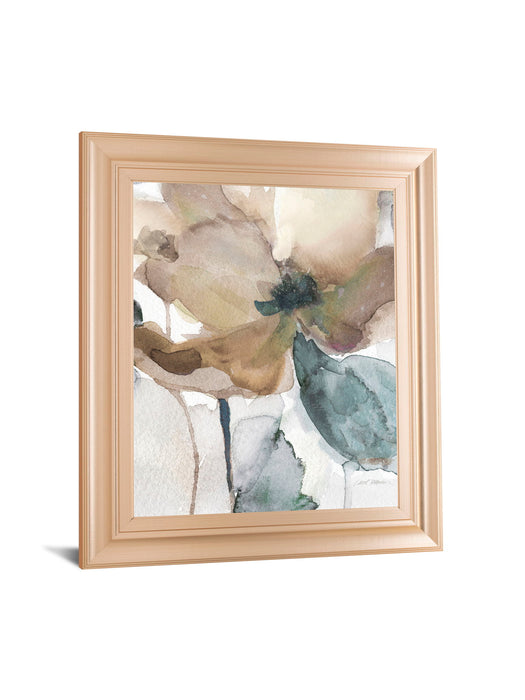 Watercolor Poppy I By Carol Robinson - Framed Print Wall Art - Beige