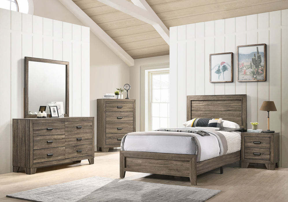 Millie - Twin 4 Piece Bedroom Set - Warm Gray