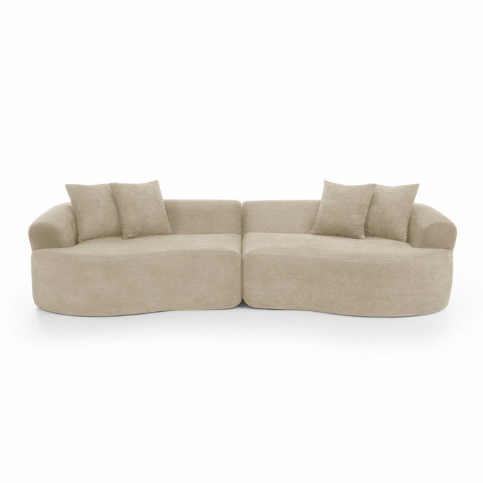 4 Seater Curved Cloud Sectional Sofa