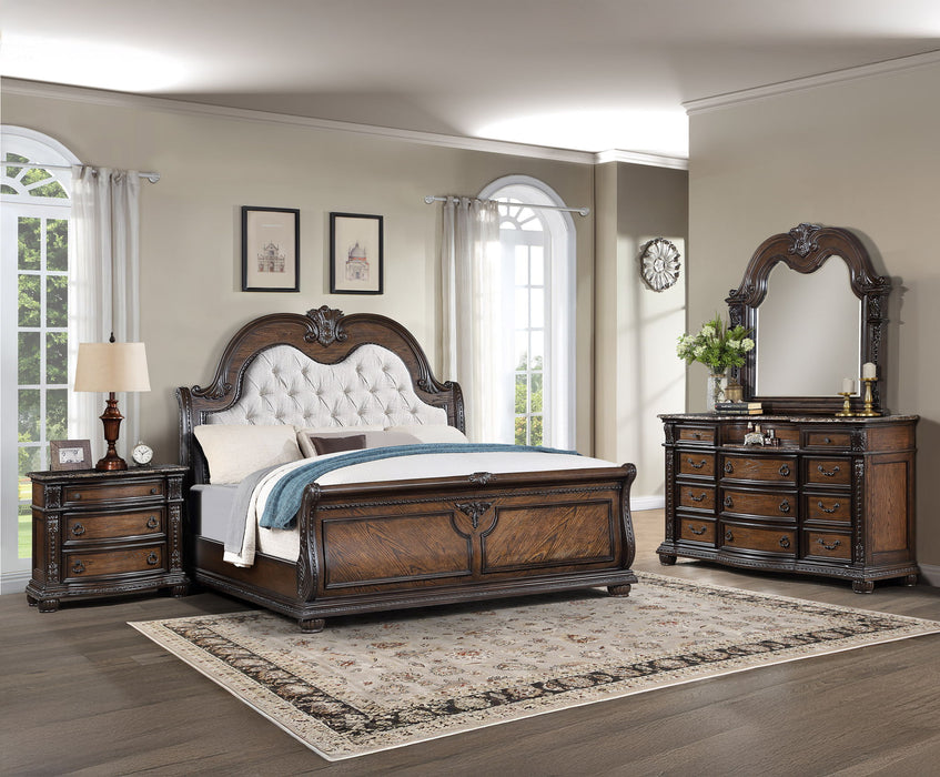 Stanley - Queen 4 Piece Bedroom Set - Oak