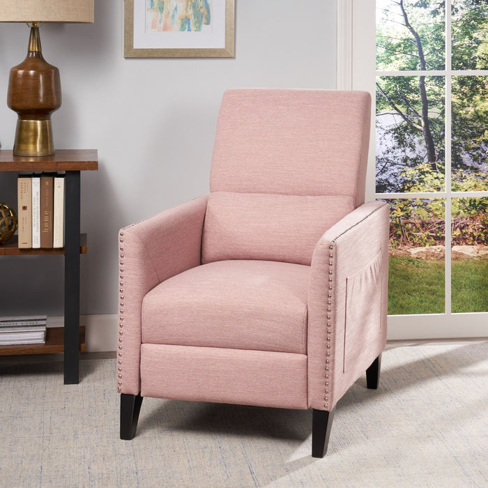 Kiersten - Contemporary Fabric Pushback Recliner