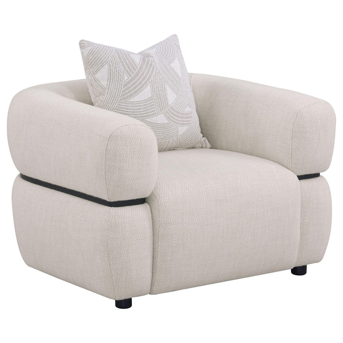 Ramsay - Round Arm Accent Chair - Beige