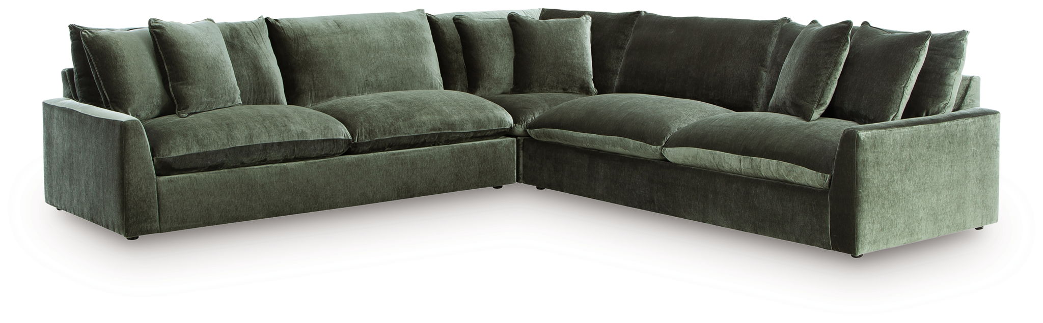 Carriage View - 3-Piece Sectional - Jade