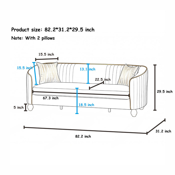 3 Seater Classic Sofa, Living Room Furniture